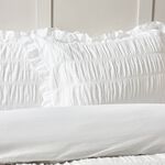 CATHERINE LANSFIELD SINGLE DUVET COVER Seersucker Frill White