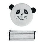 Panda Folding Ottoman - White