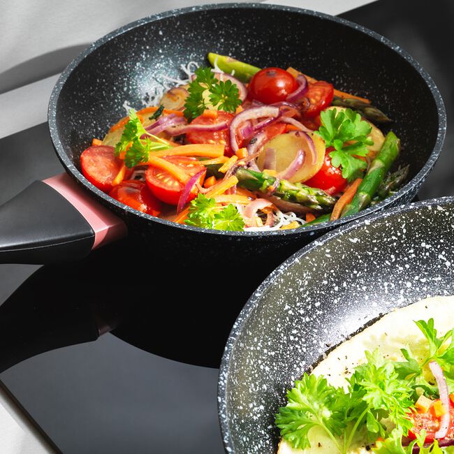 Salter Megastone Thermo Collar 20cm Frying Pan