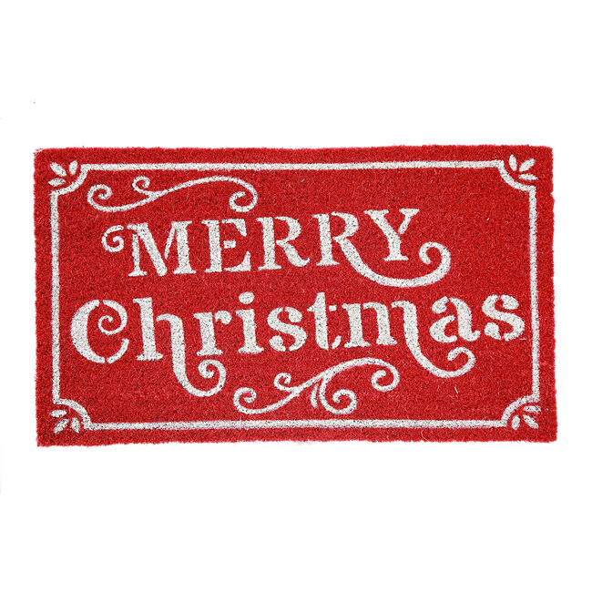 Merry Christmas Scroll Door Mat 40x70cm