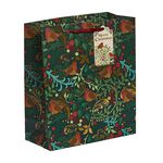 3 Christmas Gift Bags - Green Robin