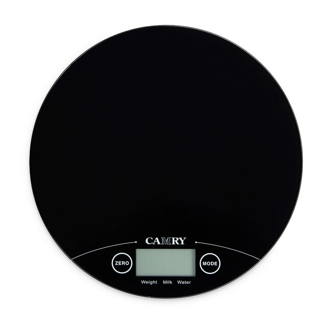 Camry Black Round Digital Kitchen Scale