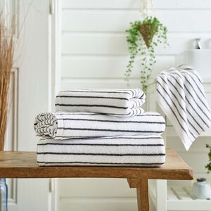 Deyongs Malmo Stripe Hand Towel White/Grey