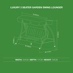 Luxury 3 Seater Garden Swing Chair