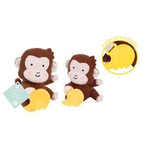 First Steps Plush With Teether Monkey