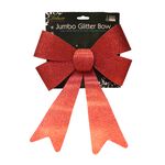 Jumbo Glitter Bow Christmas Tree Topper