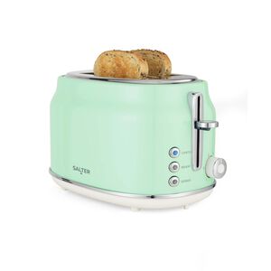 SALTER RETRO GREEN CURVED BODY 2 Slice Toaster