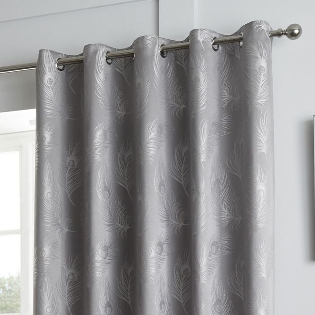 FEATHER SILVER 66x54 curtain 