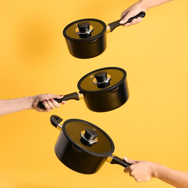 Judge Vista Ceramic 3 Piece Draining Saucepan Set