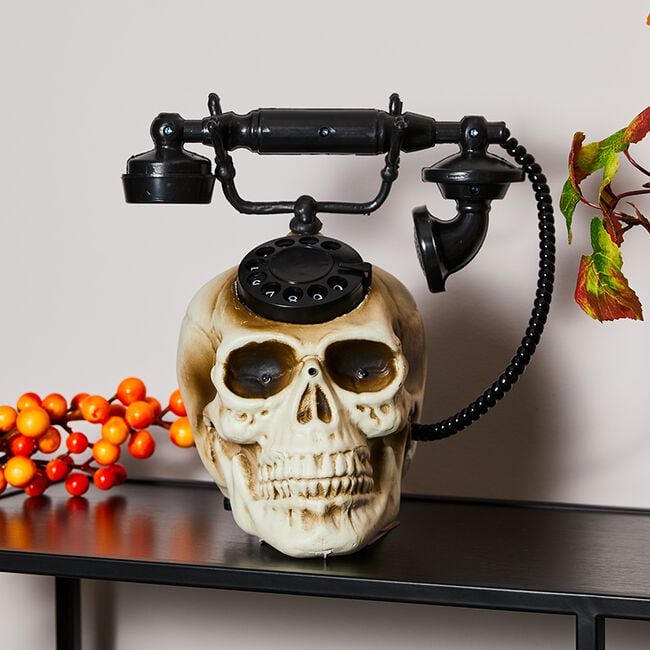 Light Up Talking Skull Telephone