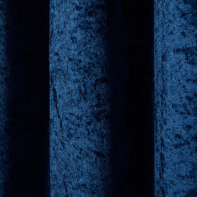 BLACKOUT&THERMAL CRUSHED VELVET NAVY 66x72 Curtain