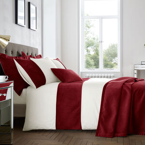 SINGLE DUVET COVER Ribeiro Velvet Red