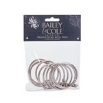 METAL RINGS 50mm Brushed Nickel 10pk