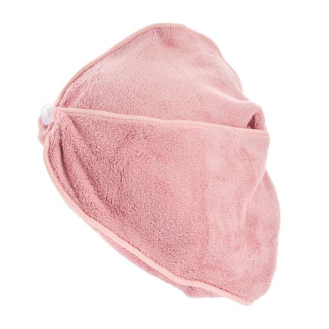 NICOLE DAY FLEECE PINK Hair Turban