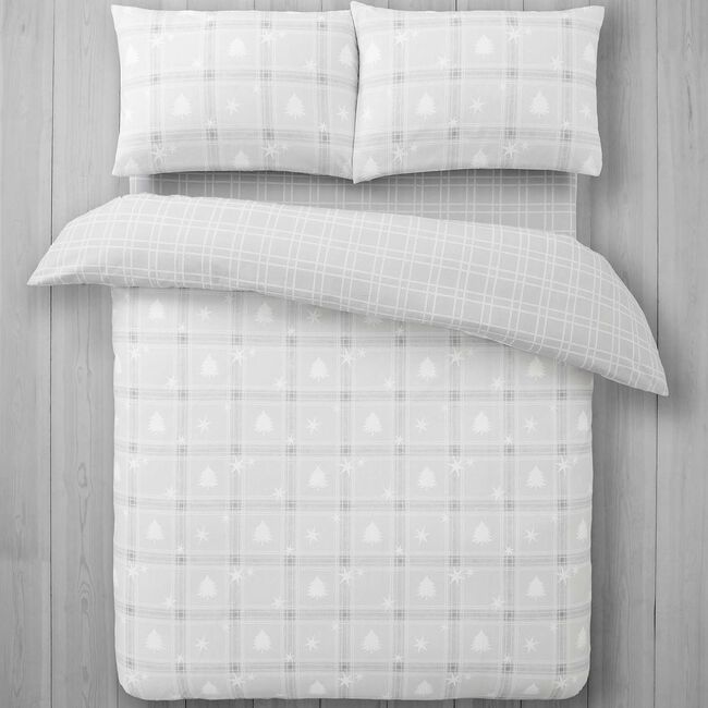 SINGLE DUVET COVER Brushed Cotton Winter Forest