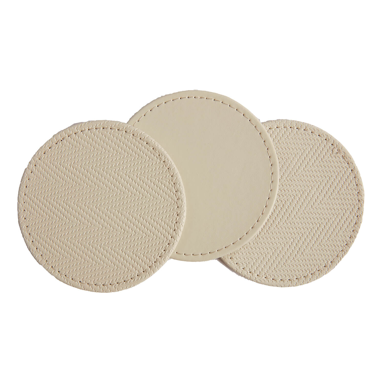 Reversible Round Herringbone Coasters Cream Home Store + More