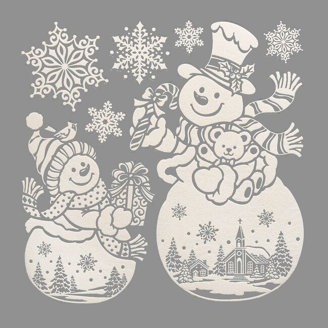 Christmas Snowflakes Themed Window Stickers