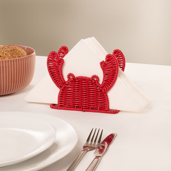 Crab Woven Napkin Holder