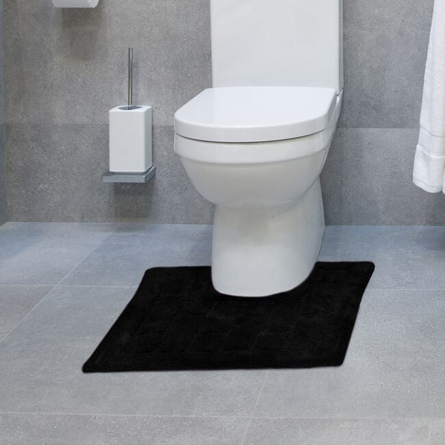 COTTON BRICK PHANTOM BLACK 50x50 Pedestal Mat