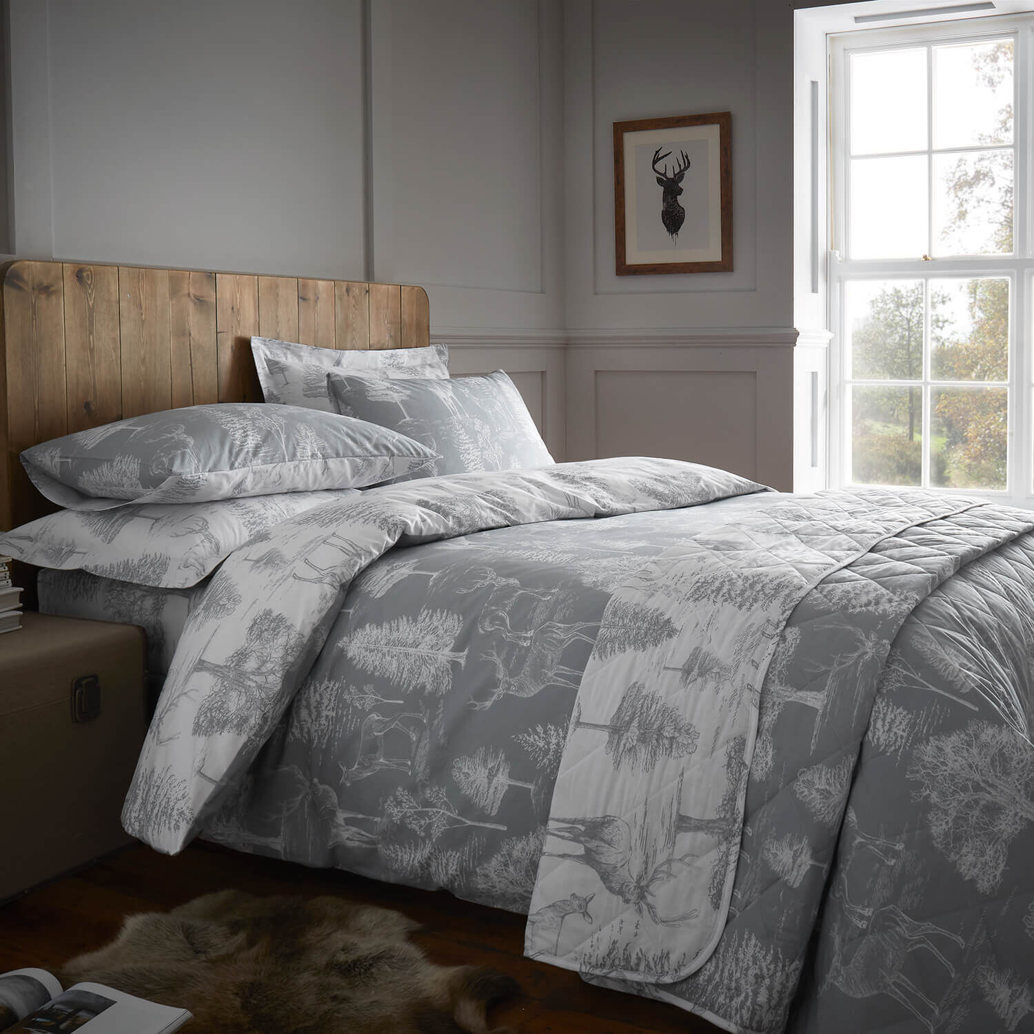 Stag Toile Duvet Set Home Store More