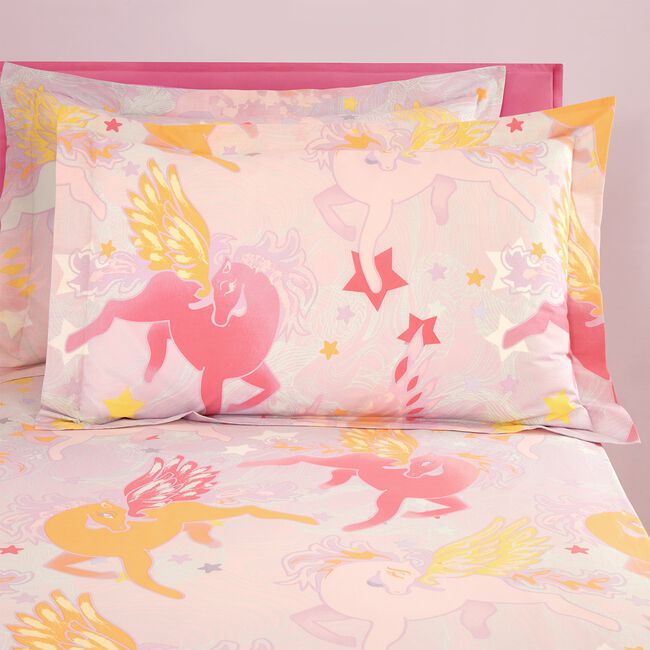Unicorn Sky City Oxford Pillowcase Pair
