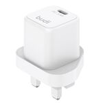 Budi White USB-C PD 33V Mini GaN Mains Charger