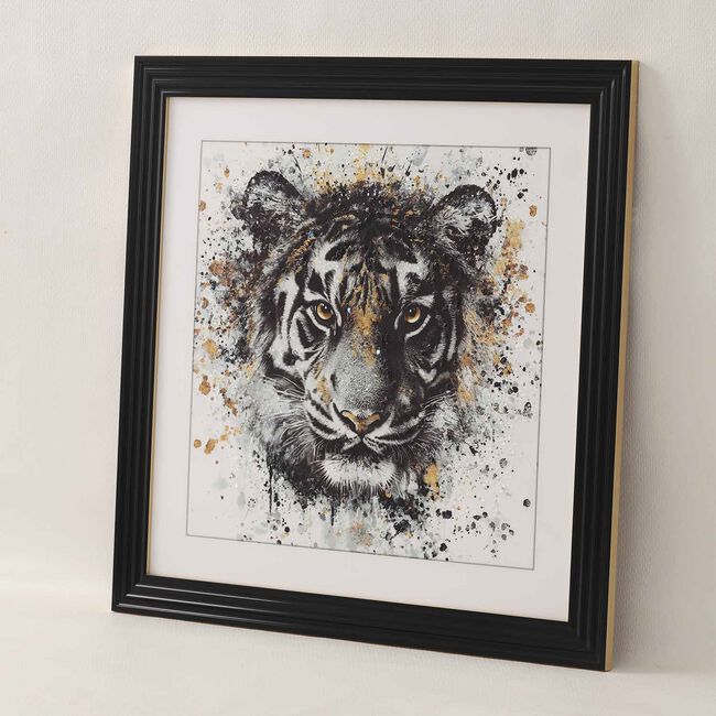 Tiger Jewelled Framed Art 60cm x 60cm