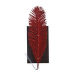Red Christmas Glitter Fern & Feather Pick