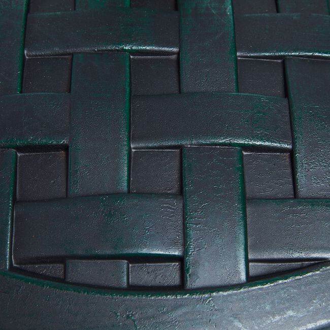 Round Black Green Brushed Parasol Base 12.5kg