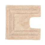 COTTON BORDER SAND 50x50 Pedestal Mat