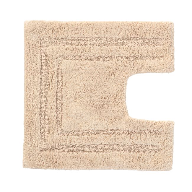 COTTON BORDER SAND 50x50 Pedestal Mat
