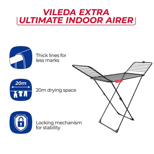Vileda Extra Ultimate 20m Clothes Airer
