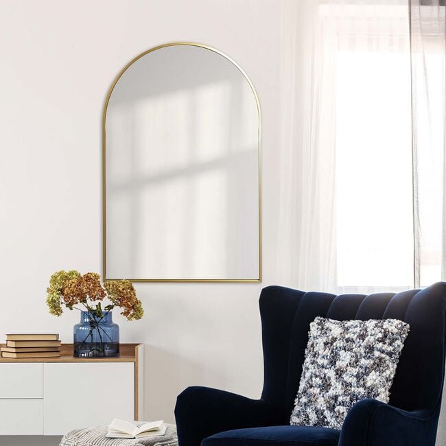 Arch Brass Mirror 50cm x 75cm