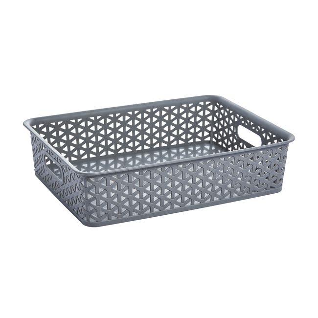 Geometric 6.5L Grey Basket