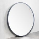 Black Round Mirror 50cm
