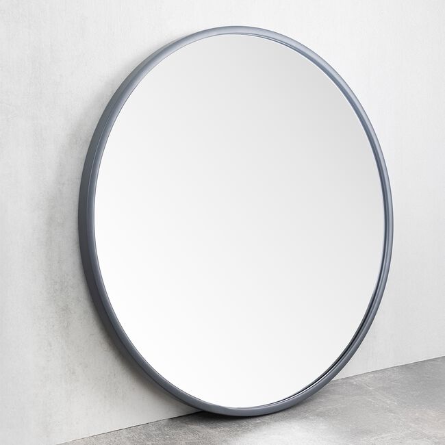 Black Round Mirror 50cm