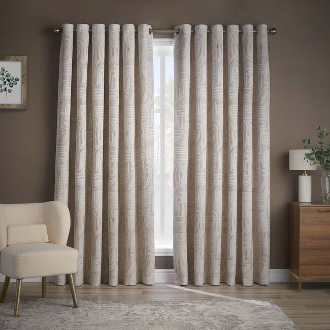 OLIVIA LINEAR JACQUARD GOLD 66x54 Curtain