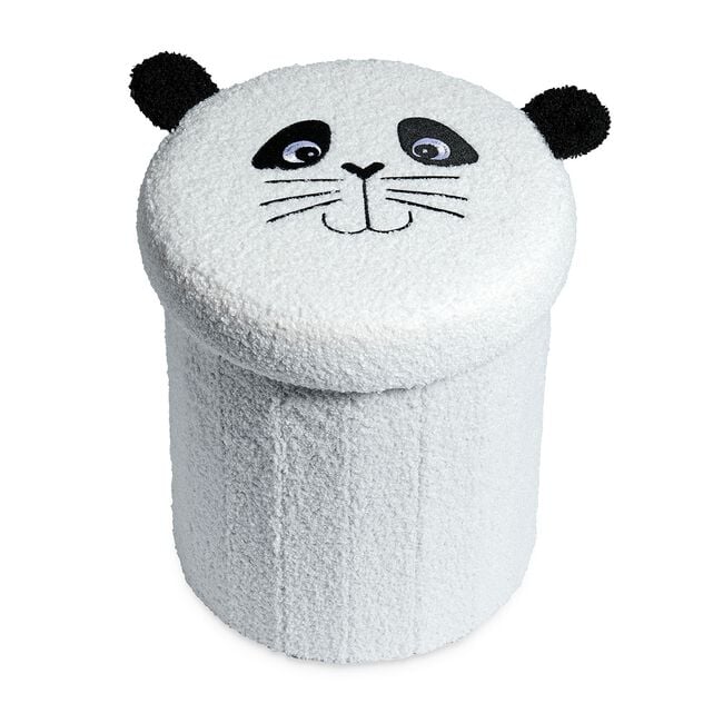 Panda Folding Ottoman - White