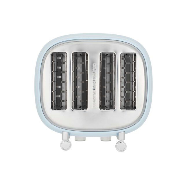 SALTER RETRO BLUE CURVED BODY 4 Slice Toaster