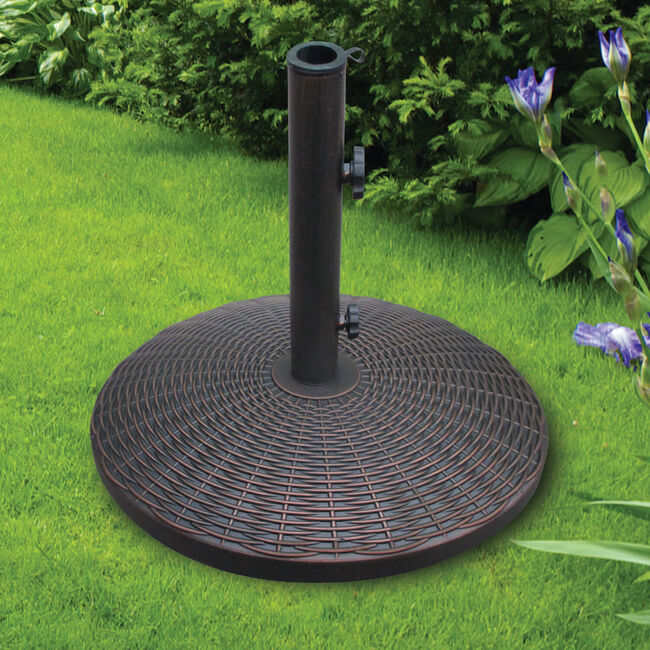 Round Wicker Effect Parasol Base 12.5kg