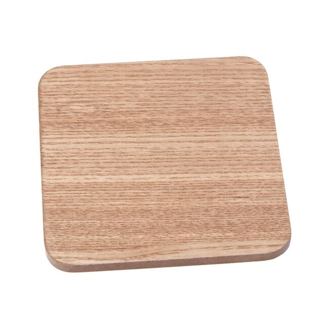 Wooden Natural Coasters - 4 Pack