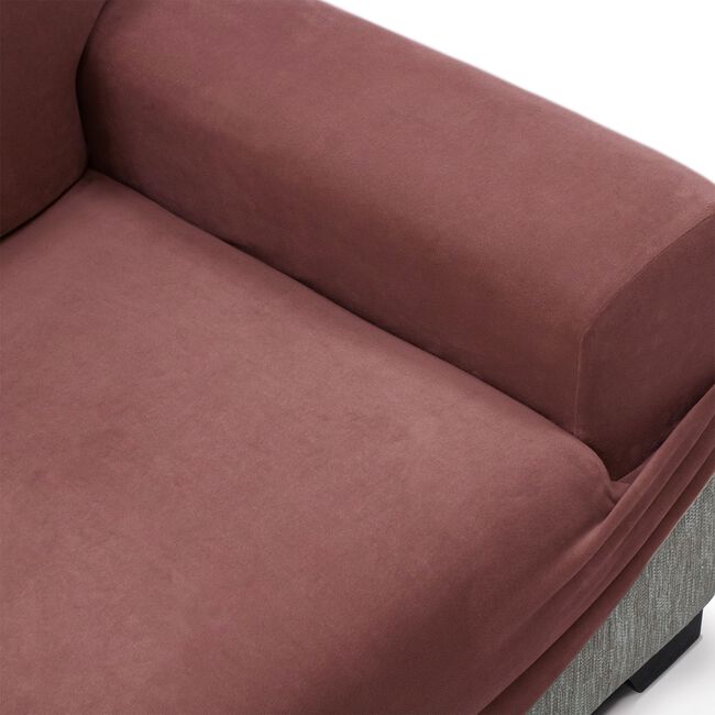 REGAL MILLS EASYSTRETCH VELVET BORDEAUX Armchair Cover