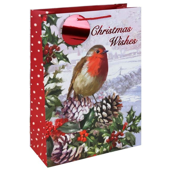 MEDIUM GIFT BAG - Christmas Robin
