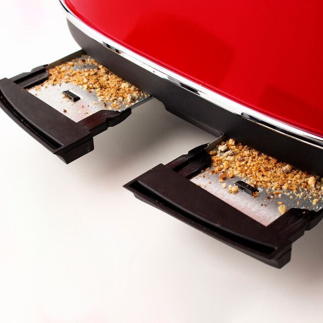 Haden Jersey 4 Slice Extra Wide Slot Red Toaster