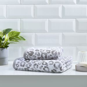 FUSION ANIMAL PRINT GREY 90x150cm Bath Sheet