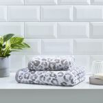 FUSION ANIMAL PRINT GREY 90x150cm Bath Sheet