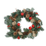 Apple & Pine Cone Red Christmas Wreath