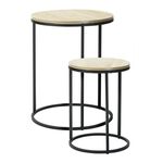 Beige Side Table Set of 2