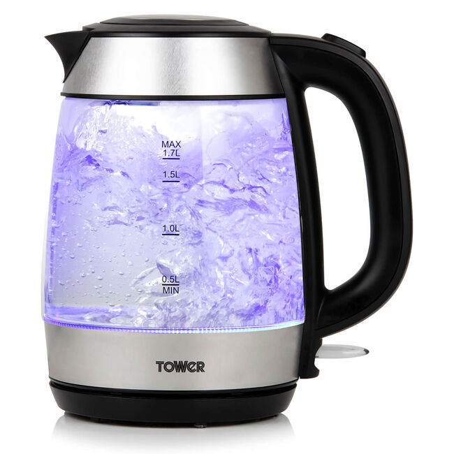 Tower Rapid Boil Glass Kettle 1.7L