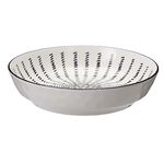 Siaki Cream & Black Printed Pasta Bowl
